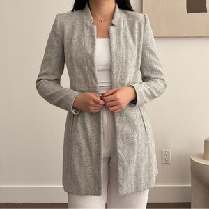 Zara Grey Button Blazer Coat S